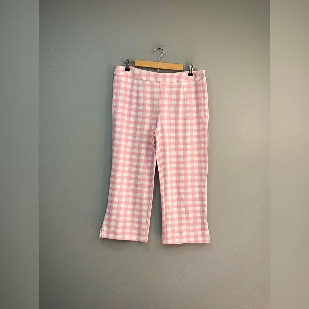 Pink Sugar Thrillz Gingham Pedal Pusher Capris Size XXL